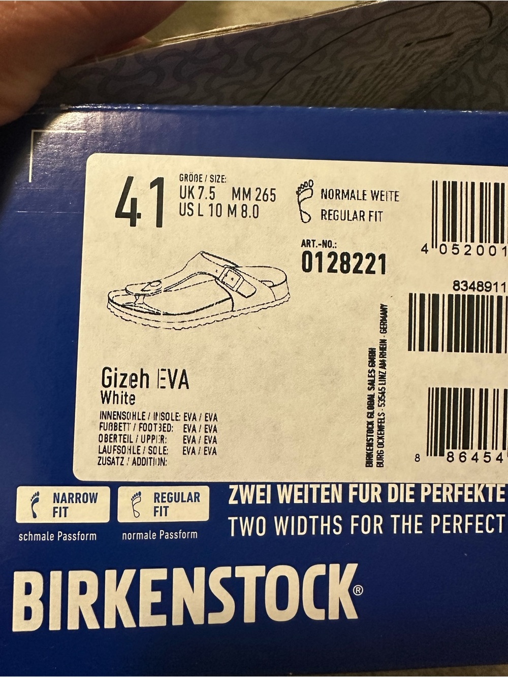 Birkenstock White Gizeh Essentials Slip-On Sandal. - Picture 3 of 3